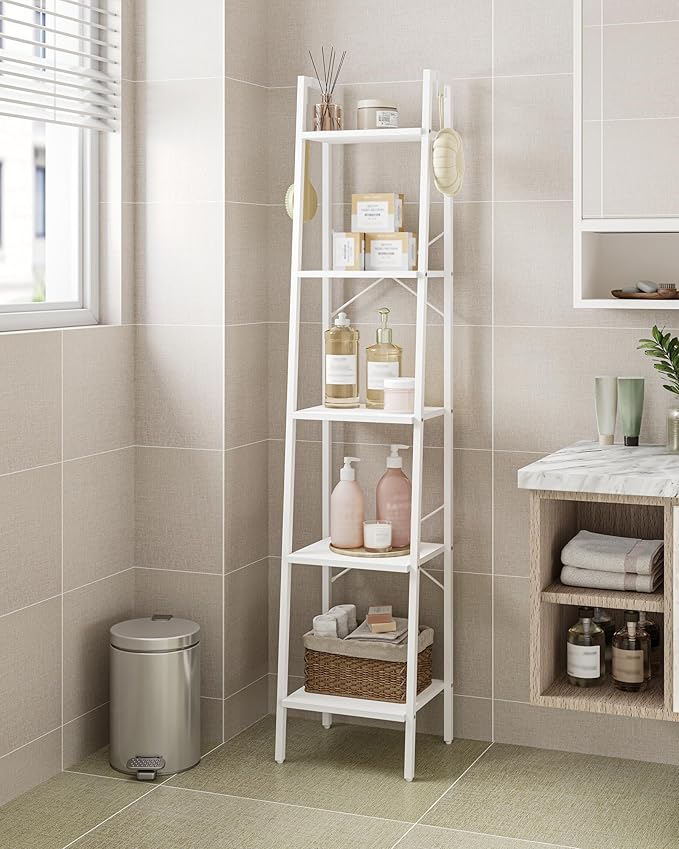 Ladder Shelf, Bookshelf Bookcase, Freestanding Corner Storage Shelve - Image 7
