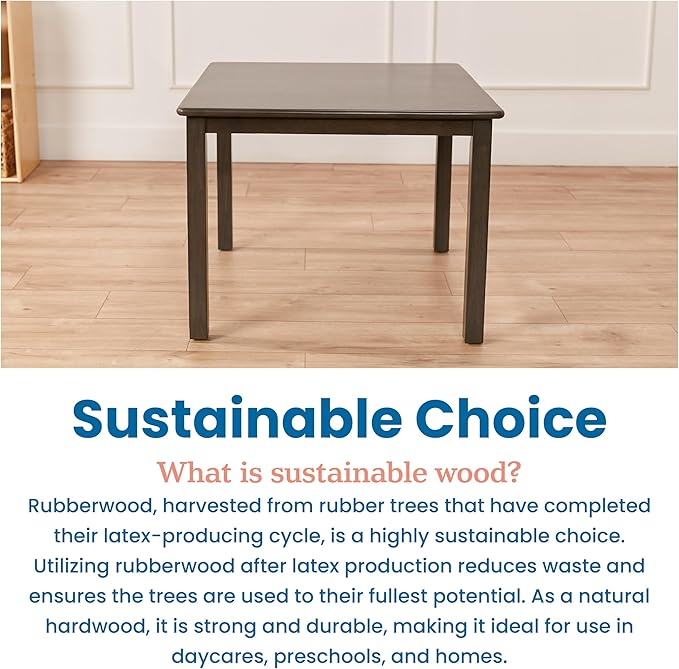 ECR4Kids 30in Square Hardwood Table - Image 5