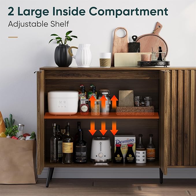 Semiocthome Walnut Buffet Cabinet - Image 4