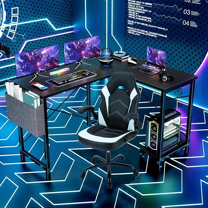 Whitmor L Shaped Gaming Desk - Image 8