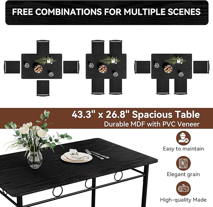 Vipbear Kitchen Dining Table Set - Image 7