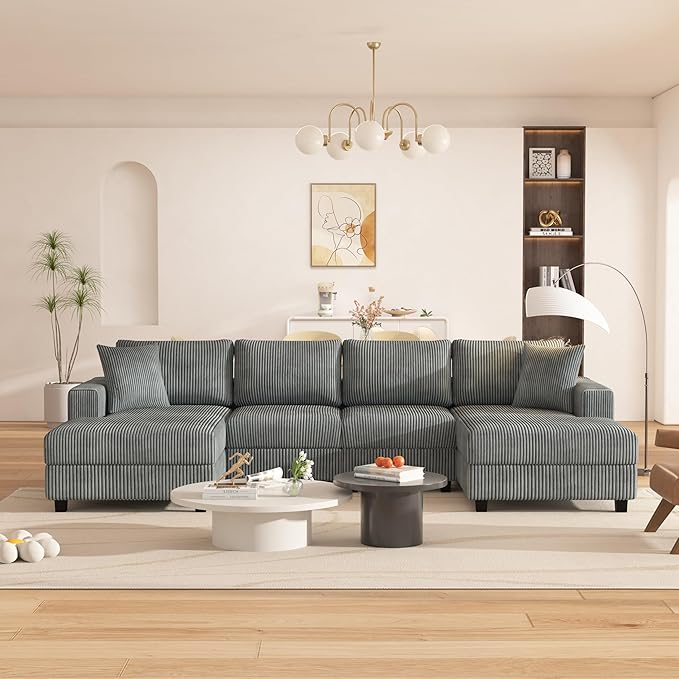 Eafurn Oversized Symmetrical U Shaped Modular Sectional Sofa - Image 3
