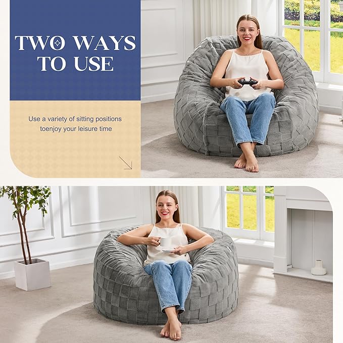 Hobestluk Bean Bag Chairs Beanbag Chair - Image 3