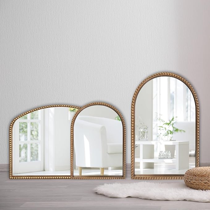 ironsmithn Gold Arched Mirror, Marlowe Decorative Accent Mirrors - Image 8