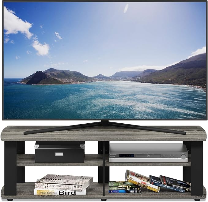 FURINNO Nelly Entertainment Center TV Stand, Short 43.3" x13.4 x13.1, French - Image 4