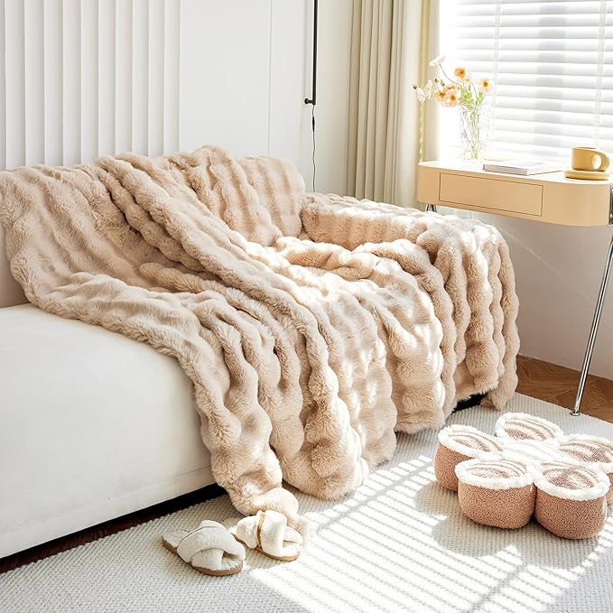 Soft Warm Faux Fur Sofa Cover Thick Shaggy Fuzzy Sectional Couch Cover Plush - Image 6