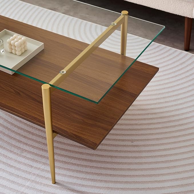 Rectangle Coffee Table, Mid-Century Modern Design, L41 W21 x H17, - Image 9