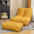 Bean Bag Chair with Ottoman, Comfy Bean Bag Sofa with Memory Foam, Lazy BeanBag by Cvortll