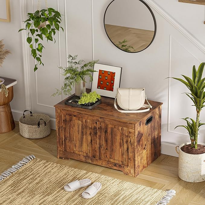 DINZI LVJ Storage Chest, 31.5”Wooden Storage Box - Image 8