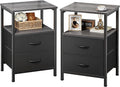 Huuger Night Stand Set of 2, Nightstand by Huuger