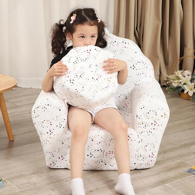 Kids Sofa with Ottoman, Shell-Like Sofa - Image 5