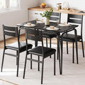 Dining Table for 4, Small Table and Chairs Set of 4, Square Dinette Set for 4 by GarveeHome
