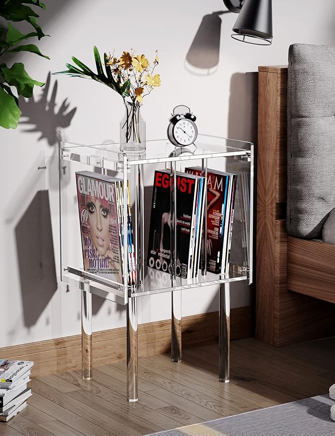 Acrylic Record Player Stand, - Image 5