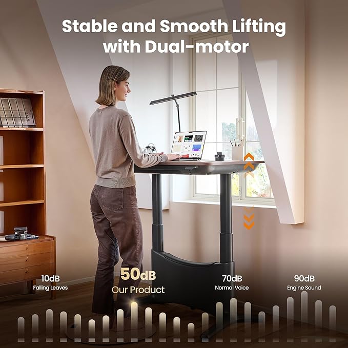 COLAMY Electric Adjustable Standing Desk – 48 x 28 Inch Sit Stand Desk - Image 3