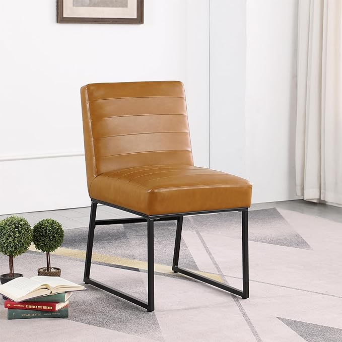 HomePop Channeled Metal Dining Chair Home Décor | Single Pack - Image 2