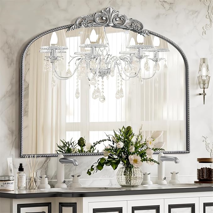 Micasso Antique Silver Wall Mirror, Living Room by Micasso