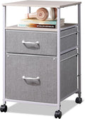 DEVAISE 2 Drawer Mobile File Cabinet, Rolling Printer Stand by DEVAISE