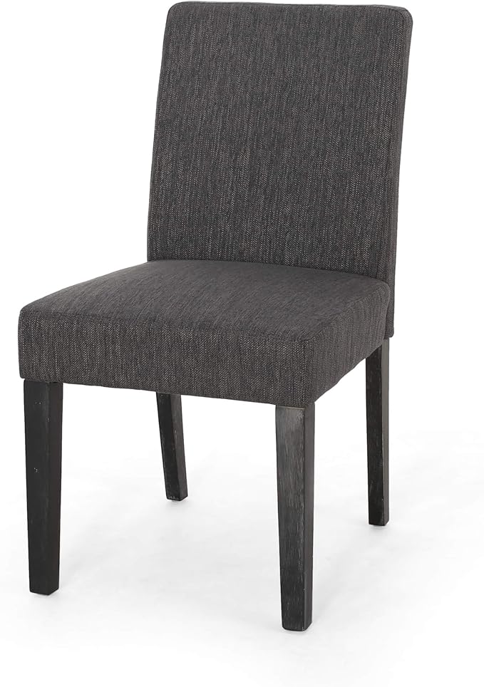 Christopher Knight Home Kuna Contemporary Upholstered Dining Chair, Charcoal + - Image 4
