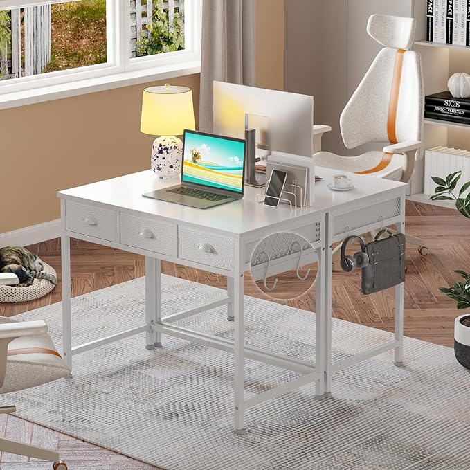Furologee White Small Computer Desk - Image 2