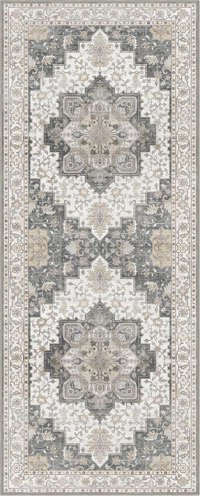 GENIMO 2x12 Runner Rugs for Hallway, Machine Washable Non Slip Vintage Rugs - Image 7