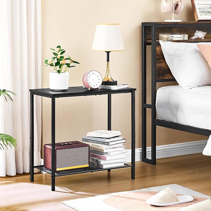 Hoctieon 2 Tier End Table, Sofa Side Table, Narrow Side Table - Image 9