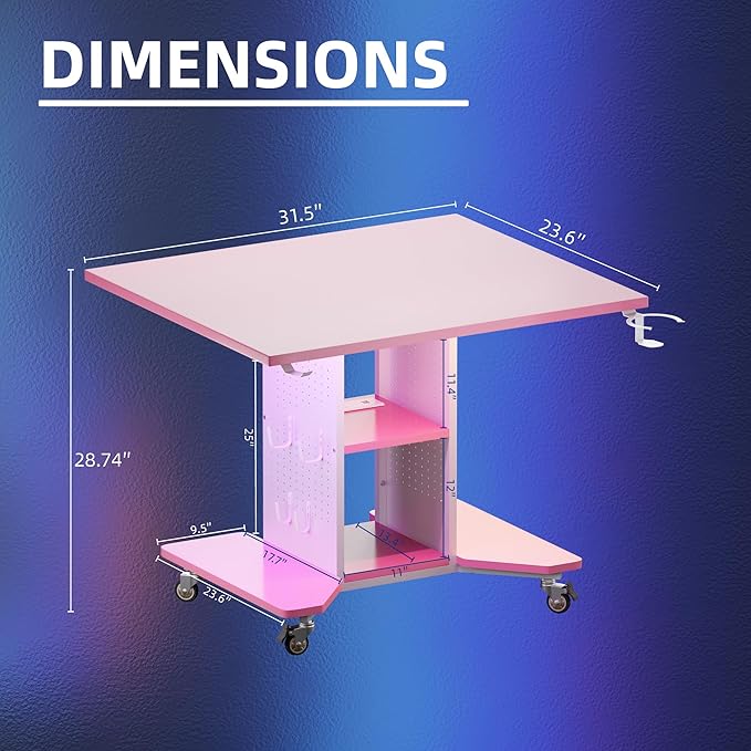 Pamray Small Rolling Gaming Desk - Image 3