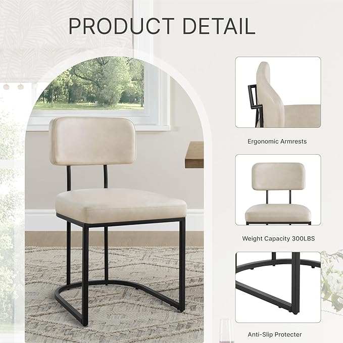Dining Chairs Set of 4, Upholstered Modern Kitchen Chairs - Image 5