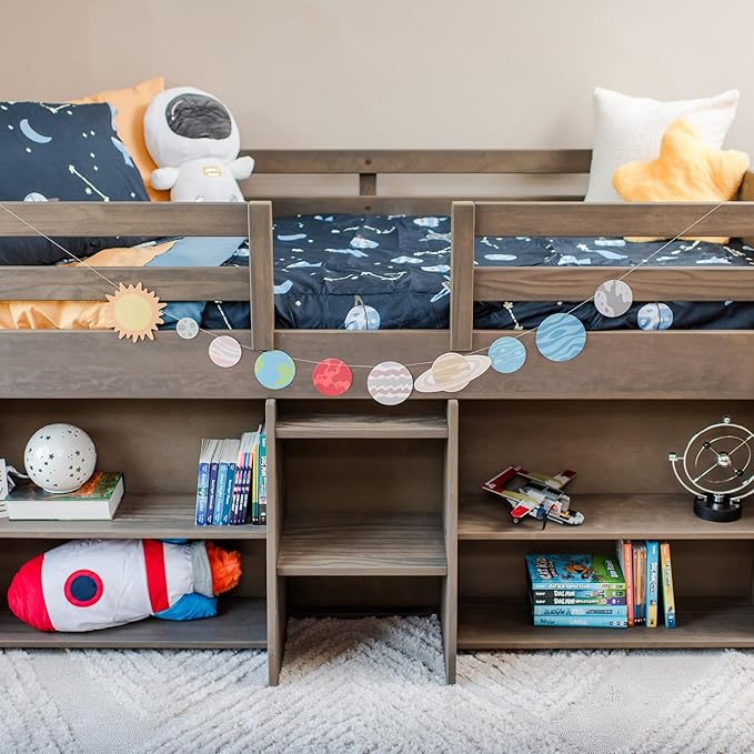 Max & Lily Modern Farmhouse Low Loft Bed, Twin Bed Frame - Image 6