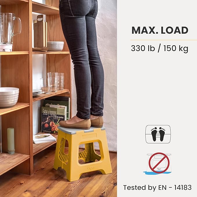 Vigar Compact Step Stool Foldable, 12-1/2-inch Step Stools - Image 5