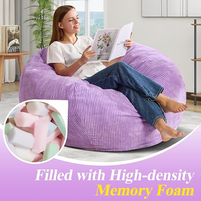3.5FT Bean Bag Chairs Teardrop Bean Bag Chair - Image 4