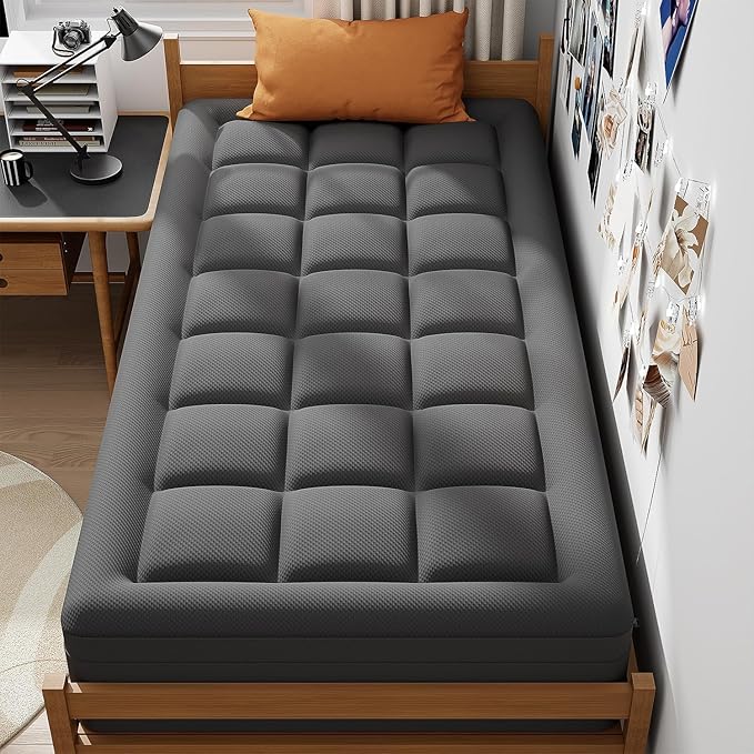 ELEMUSE Dual Layer 3 Inch Memory Foam Mattress Topper Twin XL, Dorm Room 2 Inch - Image 6