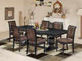 LKCY7-SBB-33 7-Piece Kitchen Table Set Consists of a Dining Table and 6 Brown by LuxebyEastWestFurniture