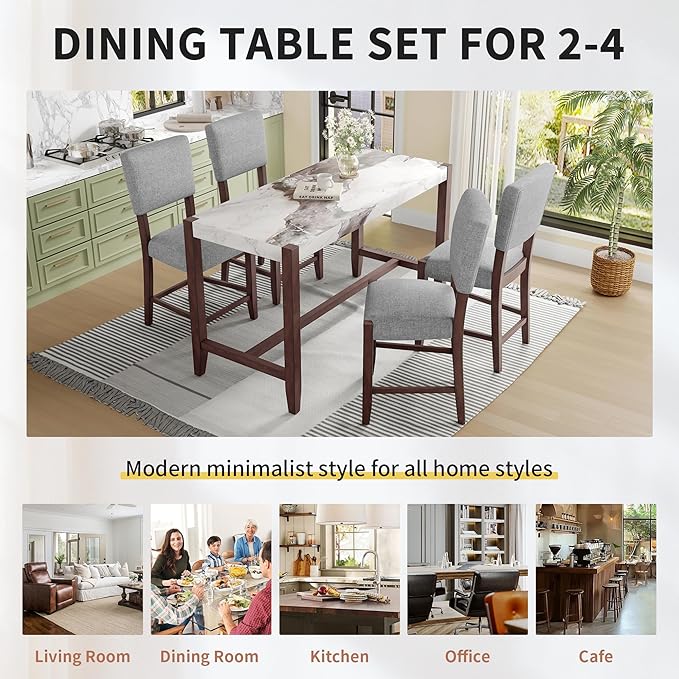 Ball & Cast 5-Piece Dining Table Set - Image 6