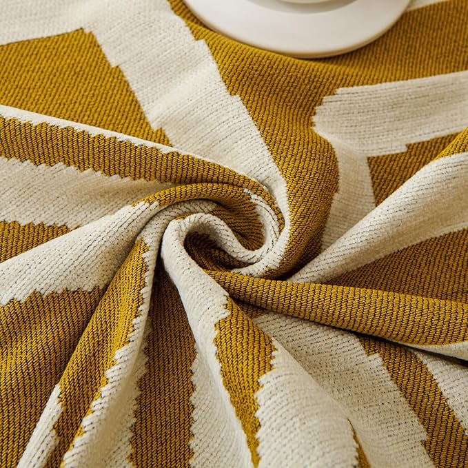 STACYPIK Thick Mustard Yellow Boho Sofa Covers Breathable Chair Couch Cover - Image 6