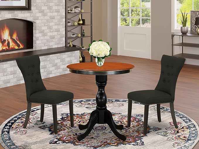 East West Furniture ESGA3-BCH-24 3 Piece Kitchen Table Set - Image 2
