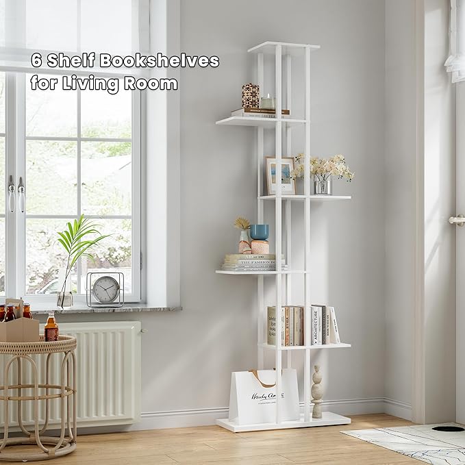 Bookshelf，Small Bookcase for Small Space，6-Tier Bookshelf for Living Room - Image 3