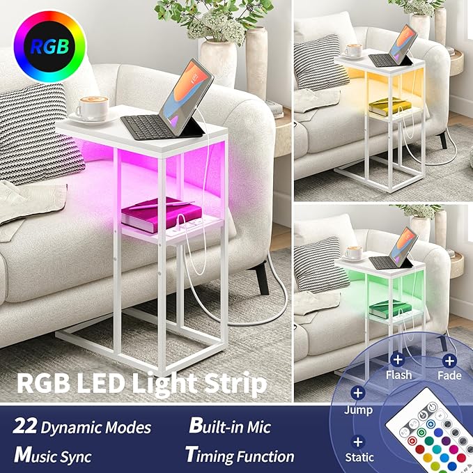 Yoobure LED C Shaped End Table - Image 4