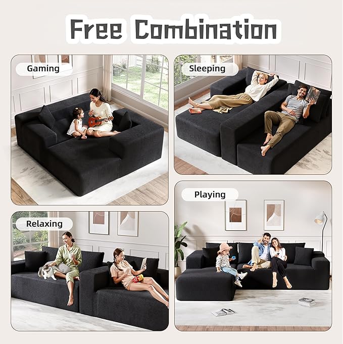 Cloud Sectional Couch, 104”L-Shape Oversized Sofa - Image 3