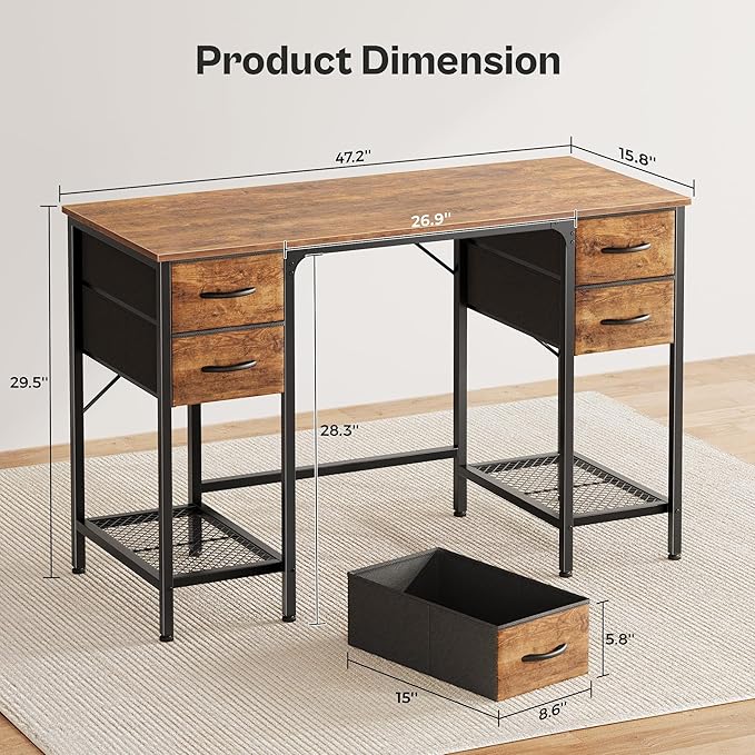 Huuger 47 Inch Computer Desk - Image 3