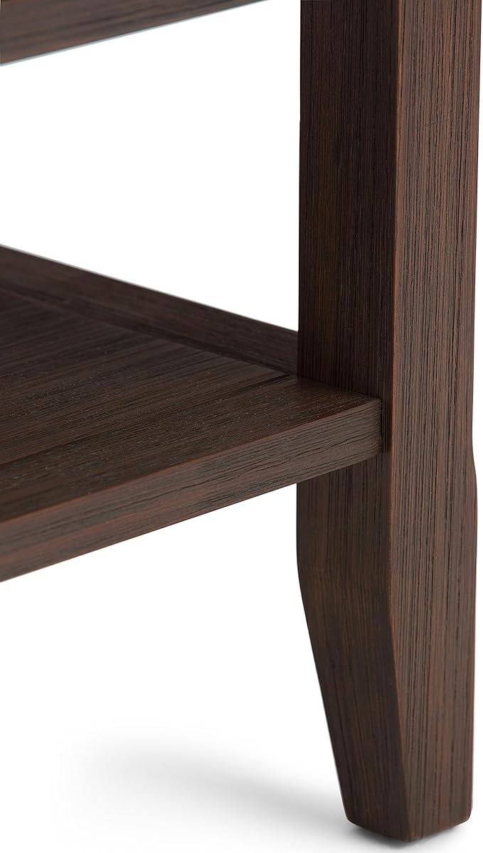 SIMPLIHOME Acadian SOLID WOOD 19 Inch Wide Square Transitional End Table in - Image 6