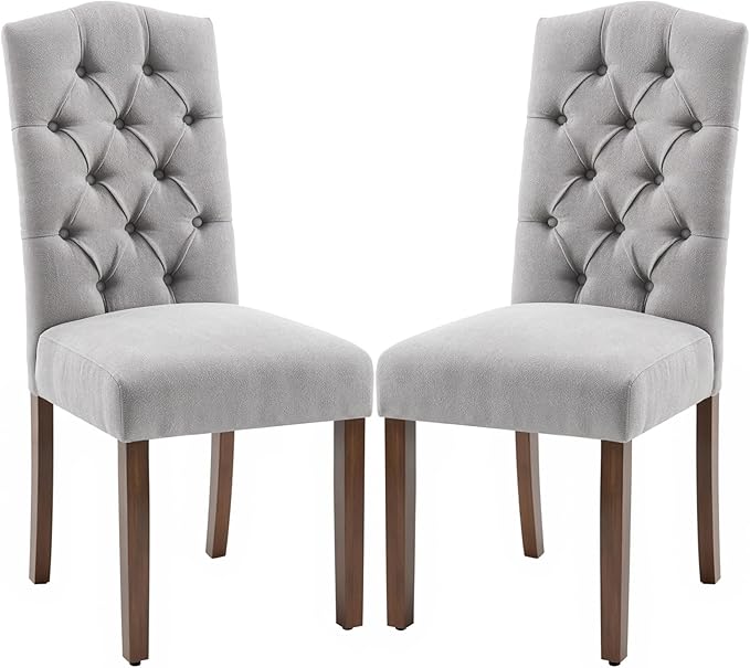 Tufted Upholstered Parsons Dining Chair by SNUGWAY