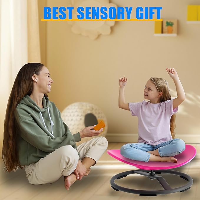 Spinning Chair for Autistic Kids, Autism Sensory Spinny Swivel Wobble Chair for - Image 8
