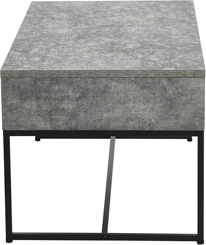 Household Essentials Wrap Rectangular Coffee Table Rustic Slate Concrete and - Image 7