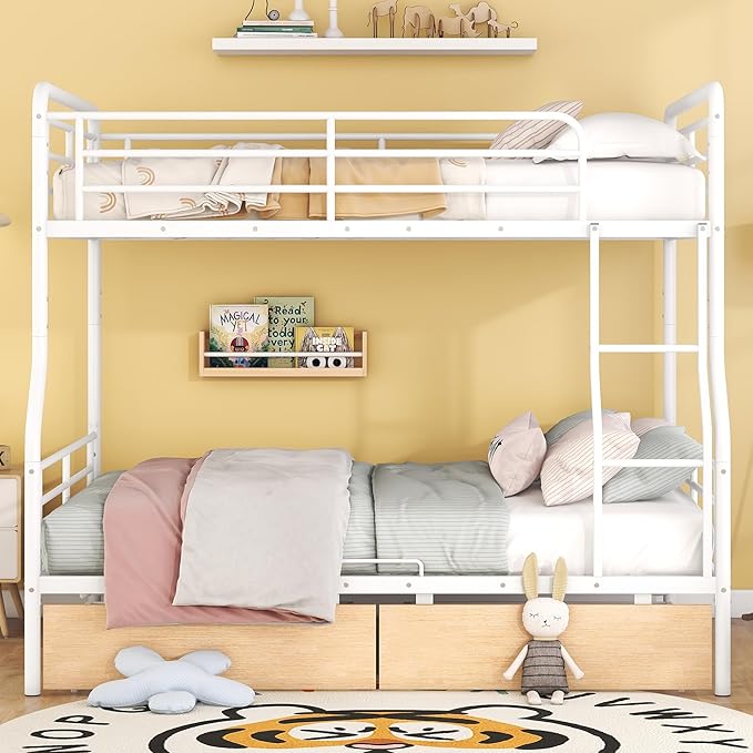 Full Over Queen Metal Bunk Bed - Image 3