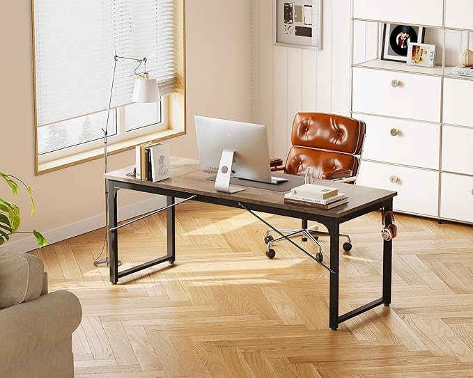 Coleshome 63 Inch Computer Desk, Modern Simple Style Desk - Image 4