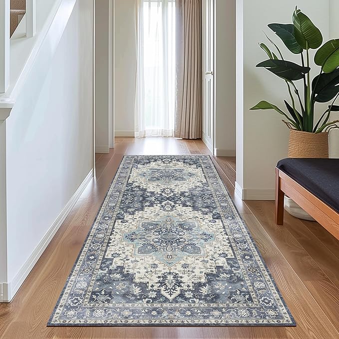 GENIMO 2x6 Runner Rugs for Hallway, Machine Washable Non Slip Vintage Rugs - Image 2