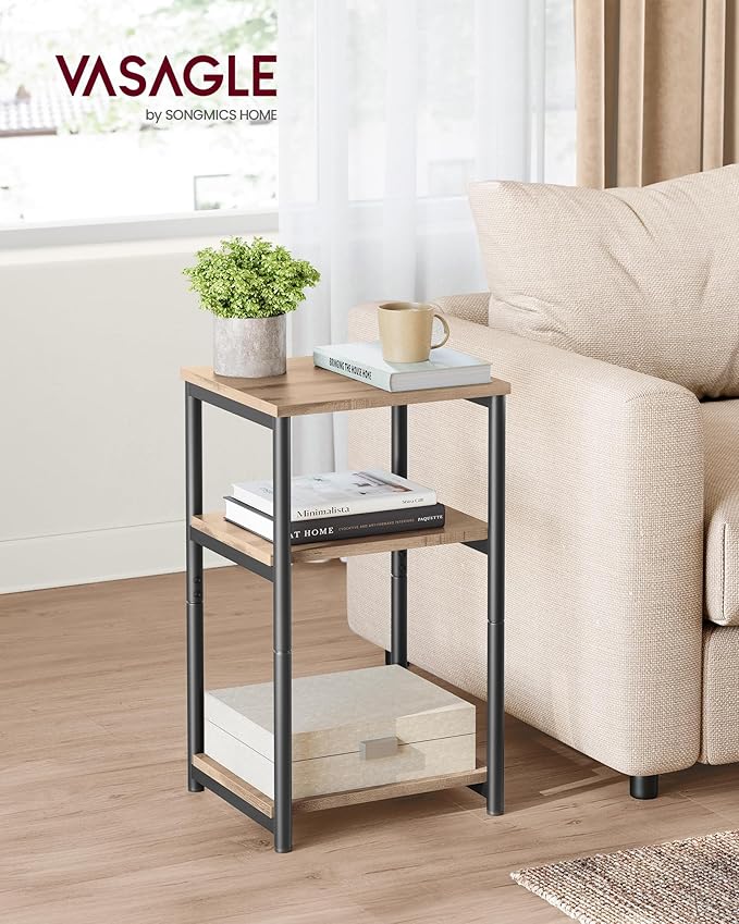 VASAGLE Side Table, Small End Table, Tall Nightstand - Image 4