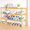 Smiry Shoe Rack, 3 Tier Long Bamboo Shoe Organizer, Stackable Free Standing by Smiry