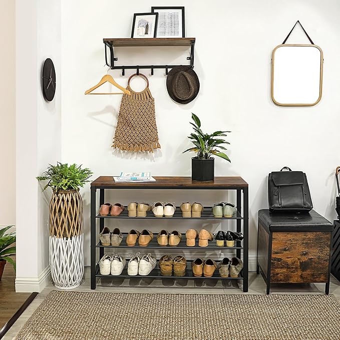 VASAGLE 4 Tier Shoe Rack, Shoe Organizer - Image 4