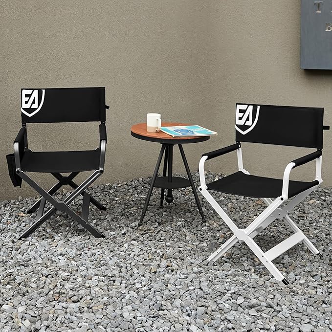 EVER ADVANCED Aluminum Lightweight Directors Chair Foldable, Folding Studio - Image 8